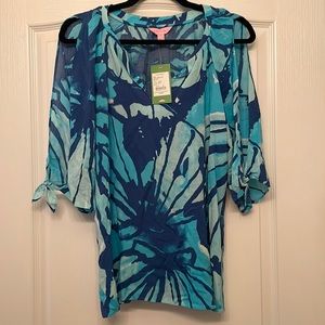 Lilly Pulitzer open sleeve blouse